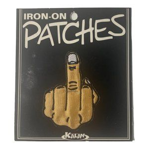 Vintage Kalan Middle Finger Iron On Patch 3" X 2" EP380 00468561